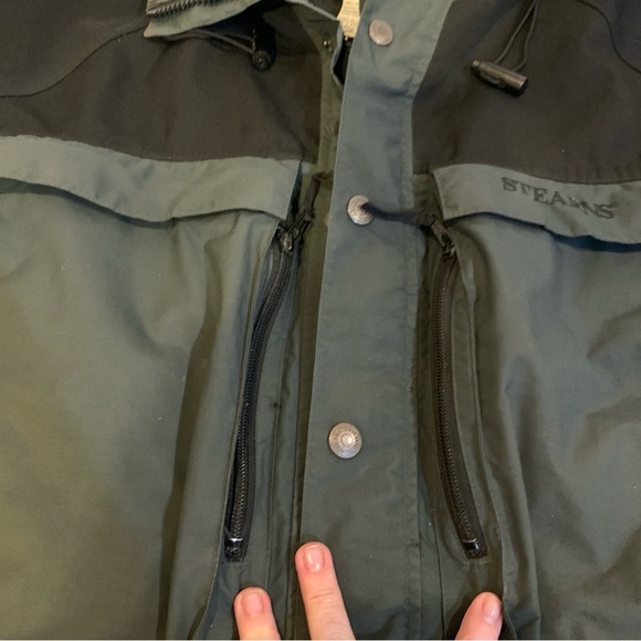 Stearns Men's Green Waterproof Raincoat Drawstring Waist Full Zip Jacket XXL - Picture 4 of 12